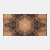 Kaleidoskop Orange Schwarzer Hintergrund Schreibtischunterlage (Vorderseite)