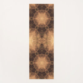 Kaleidoskop Orange Schwarzer Hintergrund Yogamatte