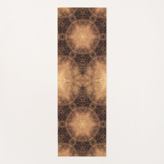 Kaleidoskop Orange Schwarzer Hintergrund Yogamatte (Vorderseite)