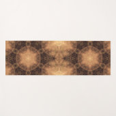 Kaleidoskop Orange Schwarzer Hintergrund Yogamatte (Vorderseite (Horizontal))