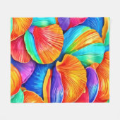 Kaleidoskop ozeanischer Muscheln Fleecedecke (Vorderseite (Horizontal))