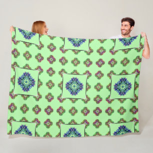 Kaleidoskop-Patchwork - nahtloses Muster 2 Fleecedecke