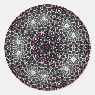 Kaleidoskop-Psychedelikatsticker Runder Aufkleber