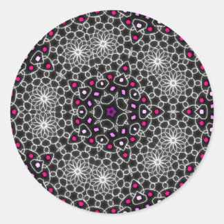 Kaleidoskop-Psychedelikatsticker Runder Aufkleber