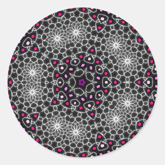 Kaleidoskop-Psychedelikatsticker Runder Aufkleber (Vorderseite)