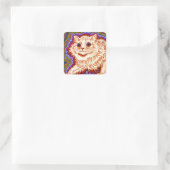 Kaleidoskop Quadratischer Aufkleber (Tasche)