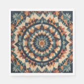 Kaleidoskop Quilt Muster Serviette (Vorderseite)