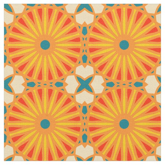 Kaleidoskop Radmuster P Aquamarin Stoff (Nahaufnahme)