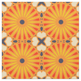 Kaleidoskop Radmuster P Dunkelblau, gelb Stoff