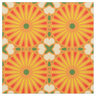 Kaleidoskop Radmuster P Grün Gelb Stoff