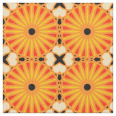 Kaleidoskop Radmuster P Schwarzes Rotes Gelb 1 Stoff (Nahaufnahme)