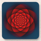 Kaleidoskop ROSE rot + Ihre Idee Getränkeuntersetzer (Vorderseite)