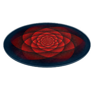 Kaleidoskop ROSE rot + Ihre Idee Schneidebrett