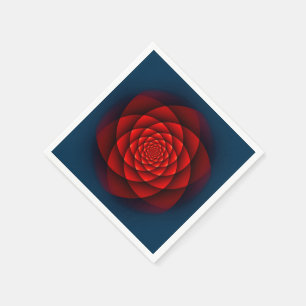 Kaleidoskop ROSEN-Rot Serviette