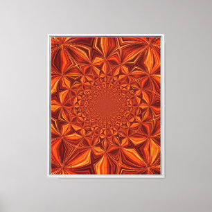 Kaleidoskop-Rot Digital Art Muster-66666 Leinwanddruck