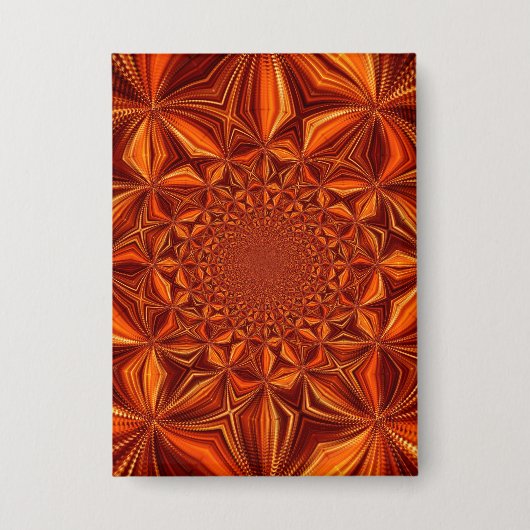 Kaleidoskop-Rot Digital Art Muster-67546 Button (Vorderseite)