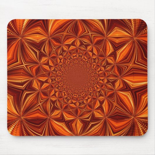 Kaleidoskop Rot Digitales Kunstmuster-67546 Mousepad (Vorne)