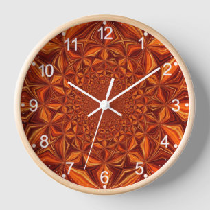 Kaleidoskop-Rot-Digitalkunstmuster-67546 Uhr
