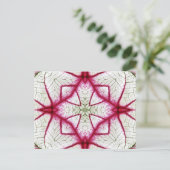 Kaleidoskop, Rot, Weiß und Grün Postkarte (Stehend Vorderseite)