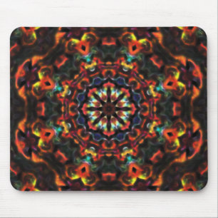 Kaleidoskop, roter, brauner Verschluss, geätztes G Mousepad