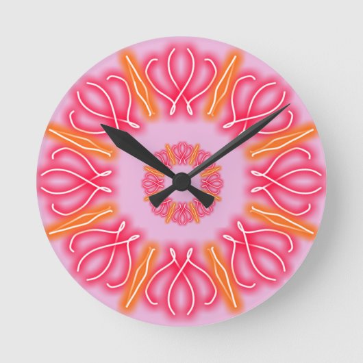 Kaleidoskop Runde Wanduhr (Vorderseite)