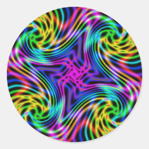 Kaleidoskop Runder Aufkleber