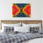 Kaleidoskop-Scarlet-Macaw-Design Leinwanddruck (Insitu (Schlafzimmer))