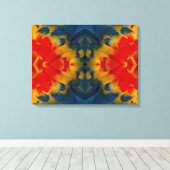 Kaleidoskop-Scarlet-Macaw-Design Leinwanddruck (Insitu (Holzboden))