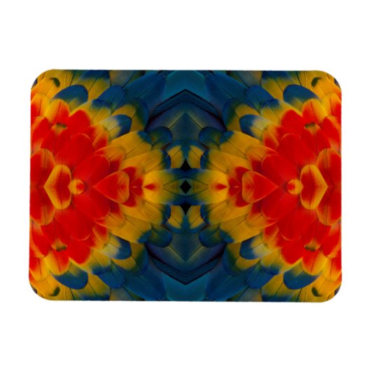 Kaleidoskop-Scarlet-Macaw-Design Magnet (Horizontal)