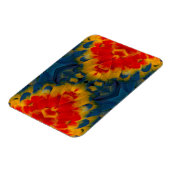 Kaleidoskop-Scarlet-Macaw-Design Magnet (Linke Seite)