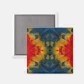 Kaleidoskop-Scarlet-Macaw-Design Magnet (Vorderseite/Rückseite)