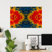 Kaleidoskop-Scarlet-Macaw-Design Poster (Heimbüro)