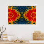 Kaleidoskop-Scarlet-Macaw-Design Poster (Küche)