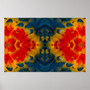 Kaleidoskop-Scarlet-Macaw-Design Poster