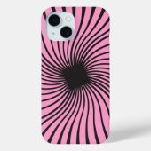 Kaleidoskop Schwarz-Rosa-Design Case-Mate iPhone Hülle (Rückseite)