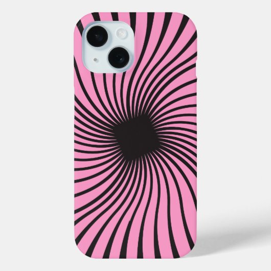 Kaleidoskop Schwarz-Rosa-Design Case-Mate iPhone Hülle (Rückseite)