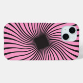 Kaleidoskop Schwarz-Rosa-Design Case-Mate iPhone Hülle (Rückseite (Horizontal))