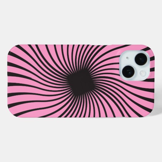 Kaleidoskop Schwarz-Rosa-Design Case-Mate iPhone Hülle (Rückseite (Horizontal))