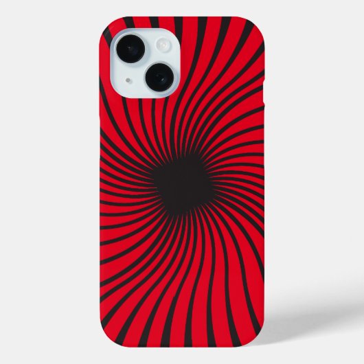 Kaleidoskop Schwarz-Rot-Design Case-Mate iPhone Hülle (Rückseite)