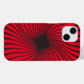 Kaleidoskop Schwarz-Rot-Design Case-Mate iPhone Hülle (Rückseite (Horizontal))