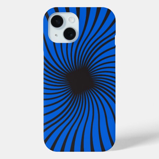 Kaleidoskop Schwarz und Bright Blau Case-Mate iPhone Hülle (Rückseite)