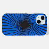 Kaleidoskop Schwarz und Bright Blau Case-Mate iPhone Hülle (Rückseite (Horizontal))