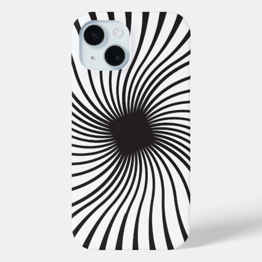 Kaleidoskop Schwarz-Weiß-Design Case-Mate iPhone Hülle (Rückseite)