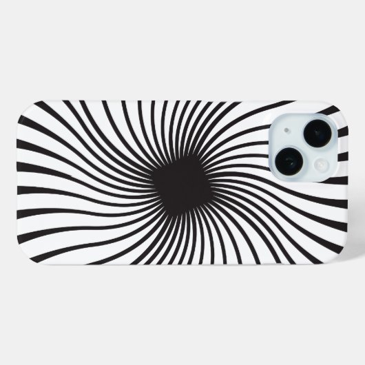 Kaleidoskop Schwarz-Weiß-Design Case-Mate iPhone Hülle (Rückseite (Horizontal))