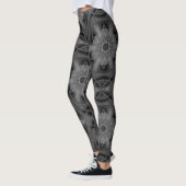 Kaleidoskop Schwarzweißmuster Leggings (Links)