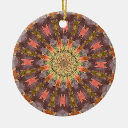 Kaleidoskop-Serie - Herbstleaves Keramikornament (Vorne)