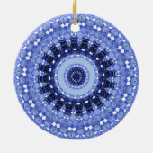 Kaleidoskop-Serie - Winterschnee 1 Keramikornament (Hinten)