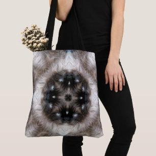 Kaleidoskop-Siamesenkatzenmuster mit blauen Augen Tasche