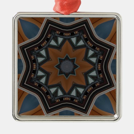Kaleidoskop Silbernes Ornament (Vorne)