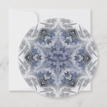Kaleidoskop Snowflake Happy Silvesterflachkarte